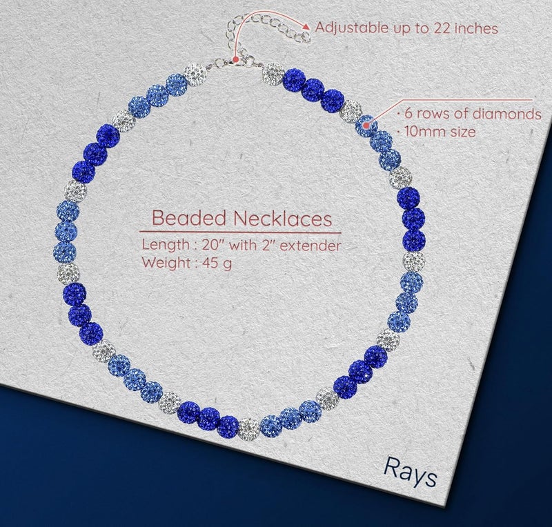 SUPBOMM Baseball Ice Necklace, Bling Beaded Necklaces, Drip Chain, League Team Colors Gifts for Men - Image 2